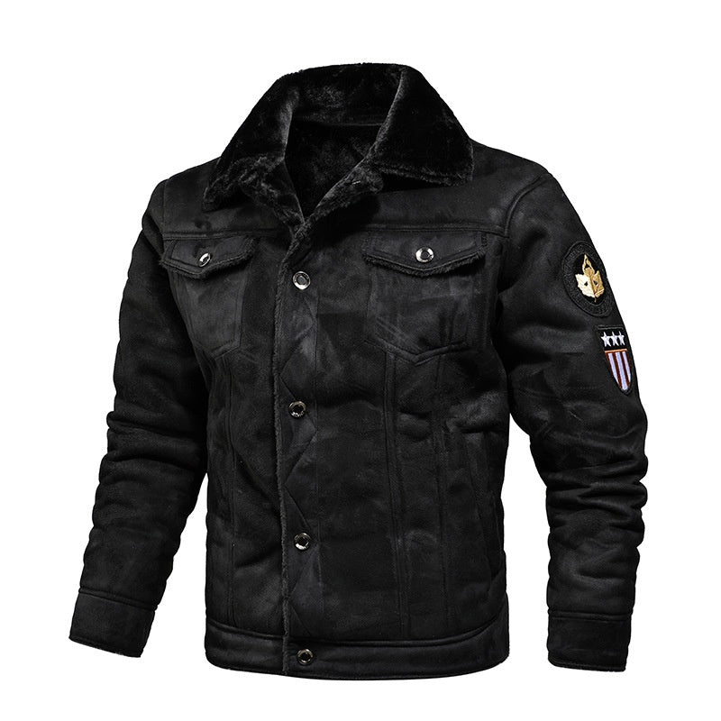 🔥Article Le Plus Vendu🔥 Veste en cuir d'extérieur doublée polaire pour homme✈️Livraison gratuite