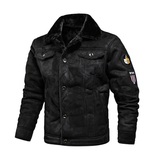 🔥Article Le Plus Vendu🔥 Veste en cuir d'extérieur doublée polaire pour homme✈️Livraison gratuite