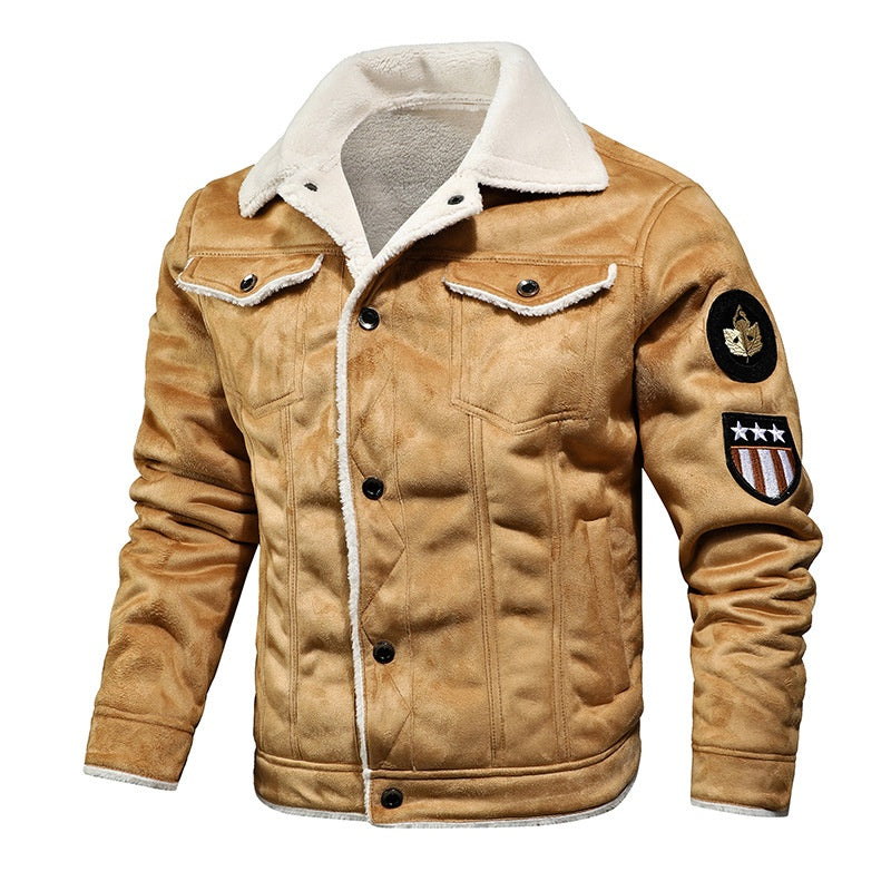 🔥Article Le Plus Vendu🔥 Veste en cuir d'extérieur doublée polaire pour homme✈️Livraison gratuite