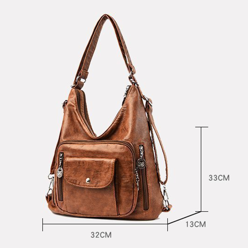 Sac à bandoulière convertible à multiples poches pour femme