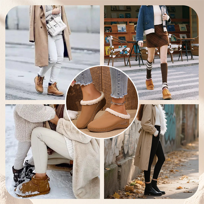 Chaussons confortables pour femmes avec doublure en laine