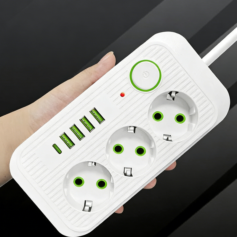 Multiprise avec plusieurs prises