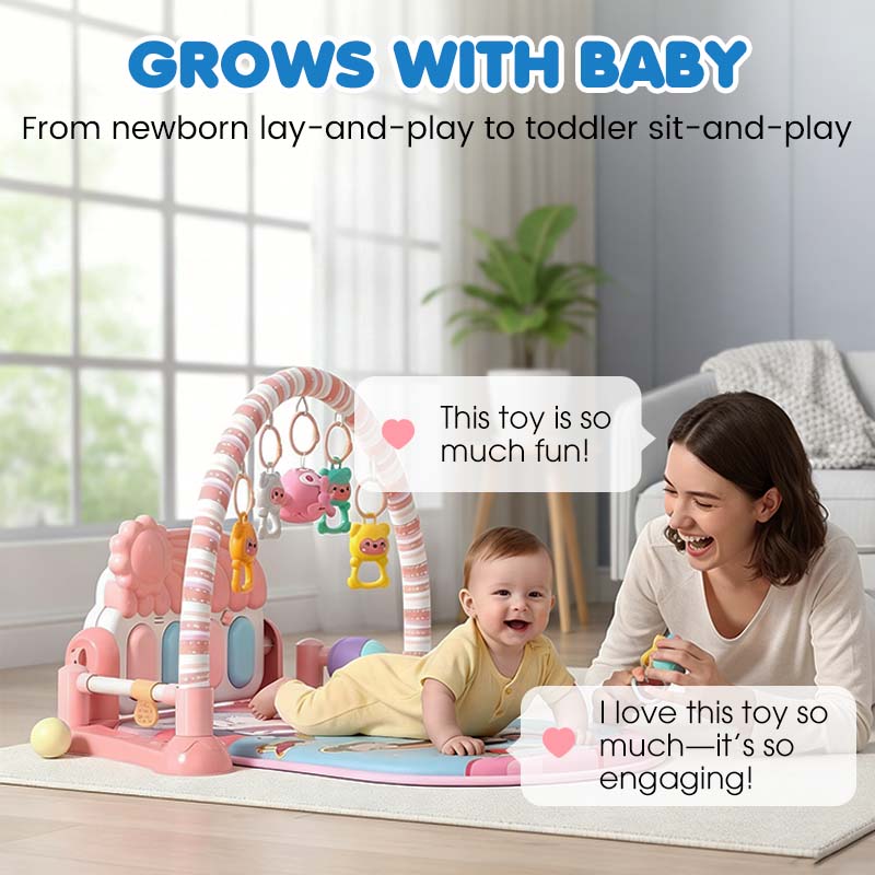 Tapis musical 3 en 1 pour bébé avec piano