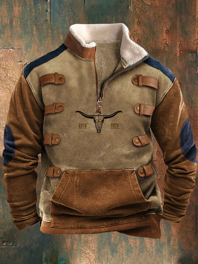 🎁 Offre spéciale Nouvel An : 49 % DE RÉDUCTION ⏳ Sweat à capuche zippé à manches longues imprimé pour homme