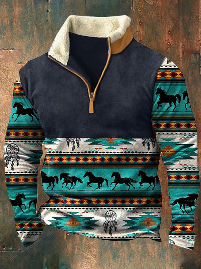 🎁 Offre spéciale Nouvel An : 49 % DE RÉDUCTION ⏳ Sweat à capuche zippé à manches longues imprimé pour homme