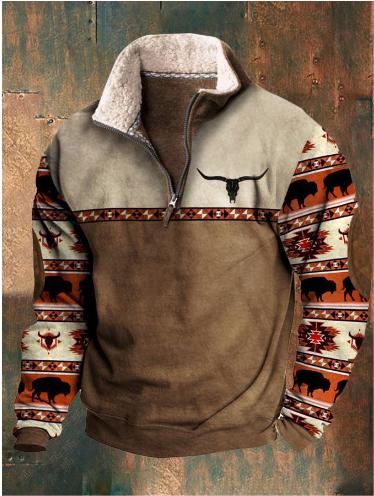 🎁 Offre spéciale Nouvel An : 49 % DE RÉDUCTION ⏳ Sweat à capuche zippé à manches longues imprimé pour homme