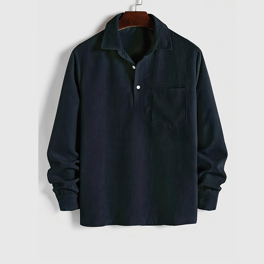 Chemise longue manche chaude décontractée pour homme