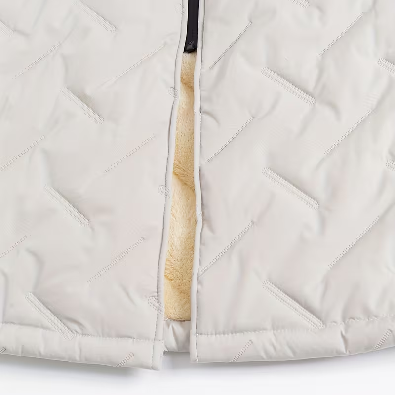 Manteau d'hiver pour homme, longueur moyenne, avec doublure en peluche