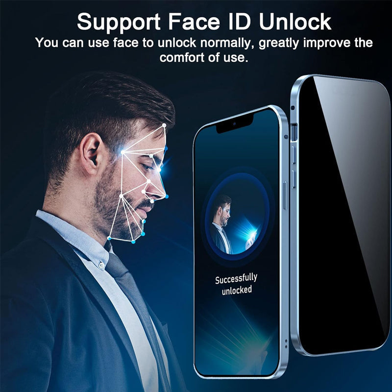 Coque de téléphone entièrement protectrice en verre trempé double face