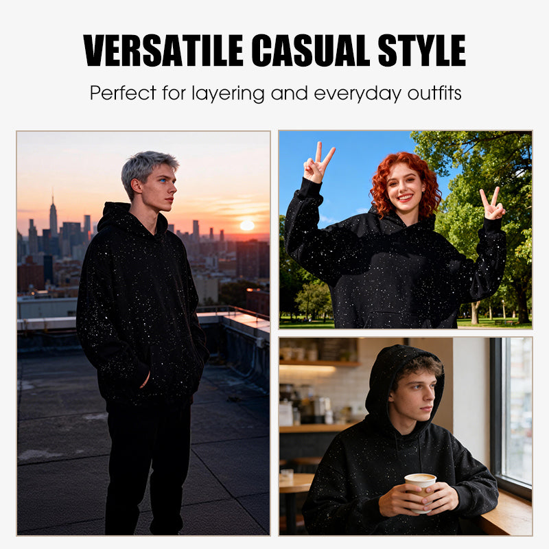 🌌 60% DE RÉDUCTION MAINTENANT ! ✨ 🤗 Confort d‘Hiver : Sweat à Capuche en Tissu Ultra-Doux – Style Décontracté Étoilé