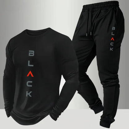 Ensemble 2 pièces pour homme avec haut à col rond et pantalon