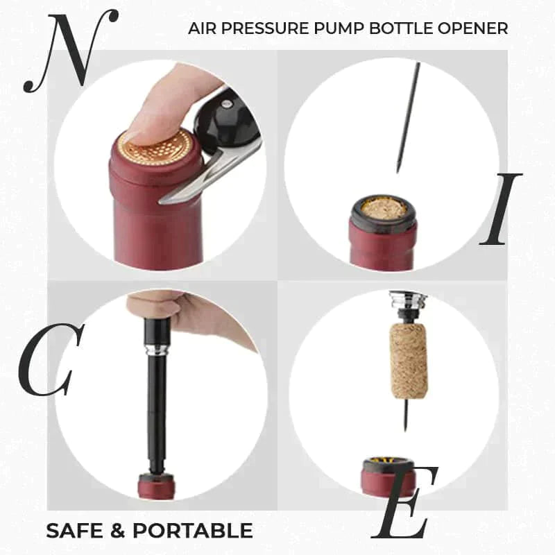 🍷 50% de réduction! ✨ Tire-bouchon à Pression d'Air – Ouvre en 3 Secondes, Design Stylo & Bouchon Inclus 🎁