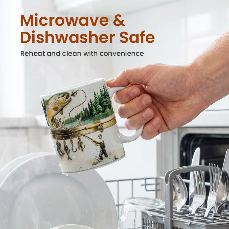 Achetez 3 et obtenez 2 gratuits🎁Mug à café en céramique à thème pêche