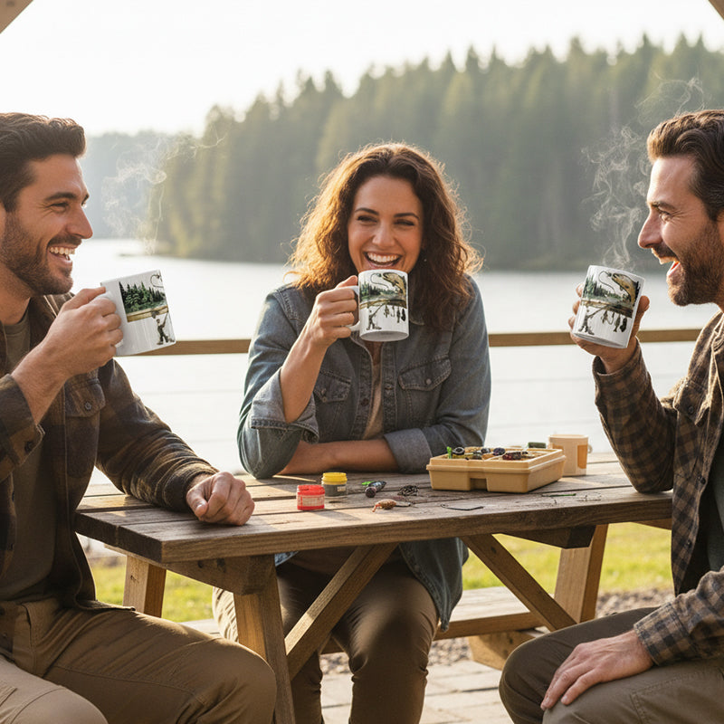 Achetez 3 et obtenez 2 gratuits🎁Mug à café en céramique à thème pêche