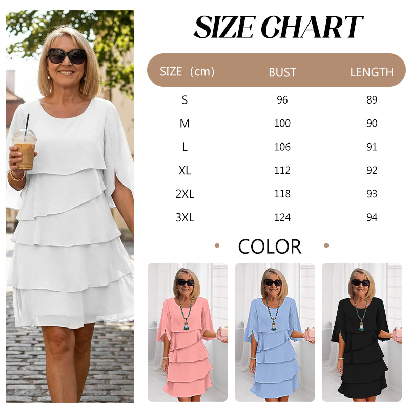 👗 60% DE RÉDUCTION ! ✨ Robe à Superpositions et Manches Volantées pour Femmes – Coupe Élégante, Tissu Léger & Style Bohème ✨