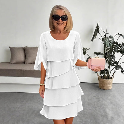 👗 60% DE RÉDUCTION ! ✨ Robe à Superpositions et Manches Volantées pour Femmes – Coupe Élégante, Tissu Léger & Style Bohème ✨