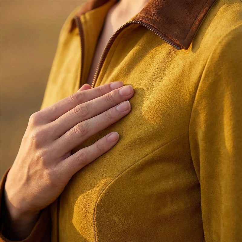 Robe midi à manches longues et ourlet à franges pour femme