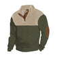 Pull à col boutonné color block pour homme