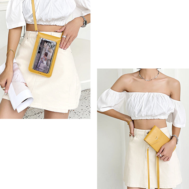 Sac à bandoulière pour téléphone à écran tactile