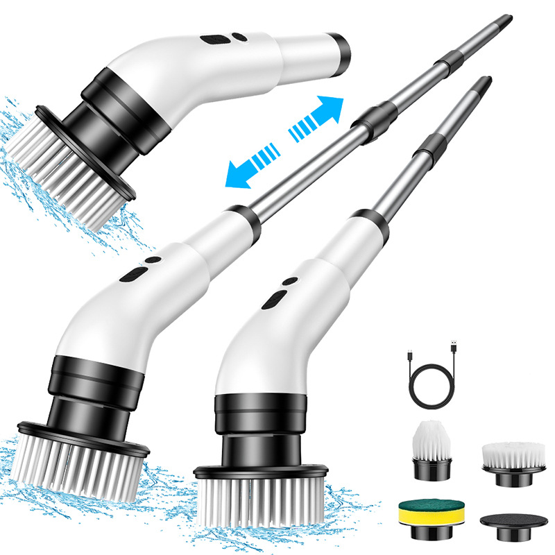Brosse de nettoyage électrique extensible multifonctionnelle