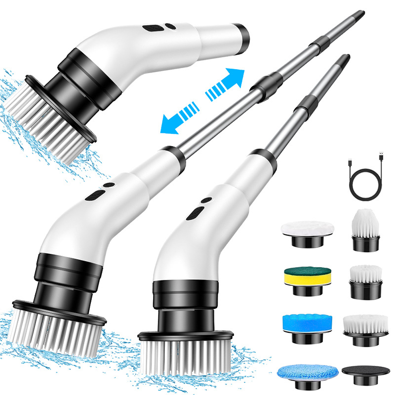 Brosse de nettoyage électrique extensible multifonctionnelle