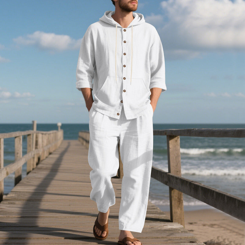 👕👖 Le Set Polyvalent Quotidien - Pantalon Large et Haut à Capuche Homme - Look Coordonné en un Clic