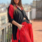 Ensemble élégant composé d'une chemise longue et d'un pantalon large