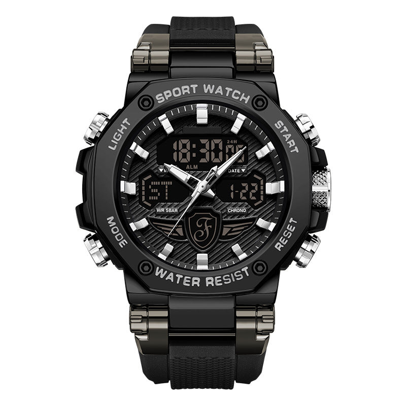 📢📢 60 % de réduction !! ⏰ Montre multifonction imperméable et lumineuse pour homme – Double affichage, étanchéité 50 m & rétroéclairage 🌙⌚