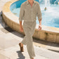 ✨ Élégance Minimaliste | Ensemble 2 Pièces en Lin pour Homme 👔【-50% Aujourd‘hui】