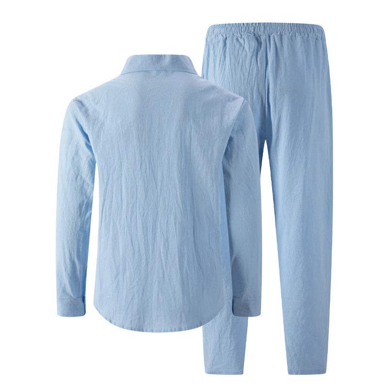 ✨ Élégance Minimaliste | Ensemble 2 Pièces en Lin pour Homme 👔【-50% Aujourd‘hui】