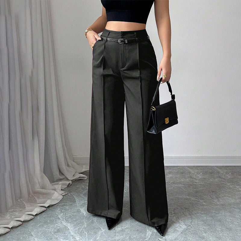 🛋️ Confort Absolu & Luxe Quotidien | Pantalon Palazzo Ceinturé Large ☁️【Promo -50%】