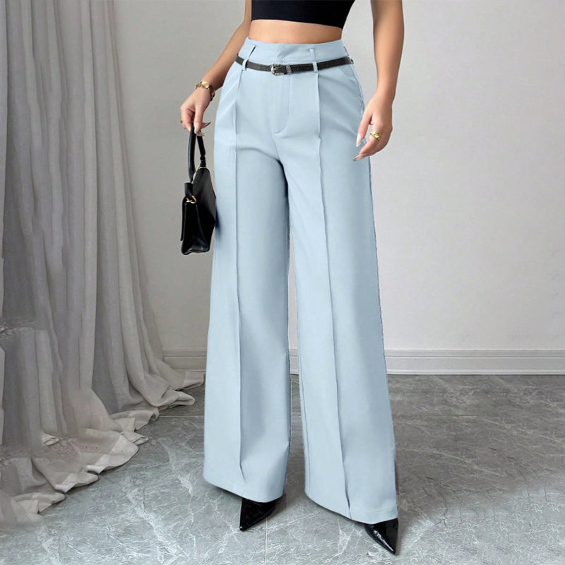🛋️ Confort Absolu & Luxe Quotidien | Pantalon Palazzo Ceinturé Large ☁️【Promo -50%】