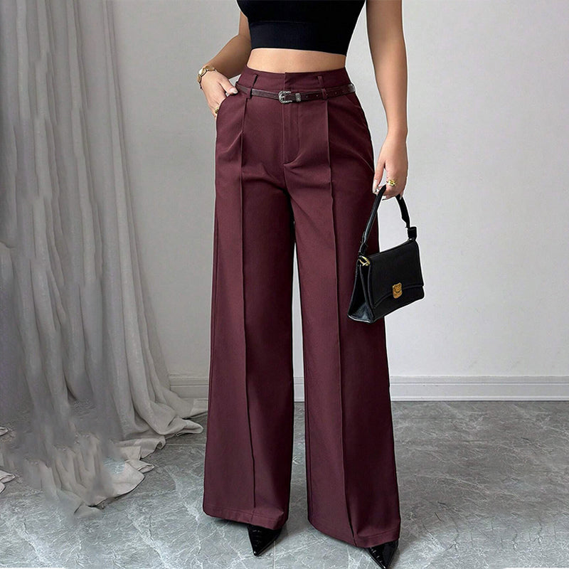 🛋️ Confort Absolu & Luxe Quotidien | Pantalon Palazzo Ceinturé Large ☁️【Promo -50%】