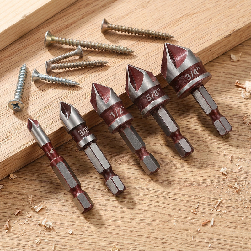 ✨ Jeu de forets à fraiser en acier à haute teneur en carbone — Perçage de précision pour le bois et le métal ! ✨