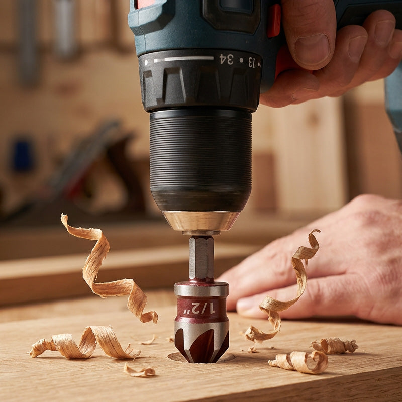 ✨ Jeu de forets à fraiser en acier à haute teneur en carbone — Perçage de précision pour le bois et le métal ! ✨