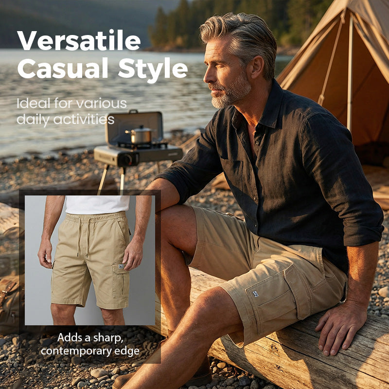 🔥 Top Ventes 2026 | Short Cargo Homme Décontracté | À Poches Multiples & Cordon 👖【-50%】