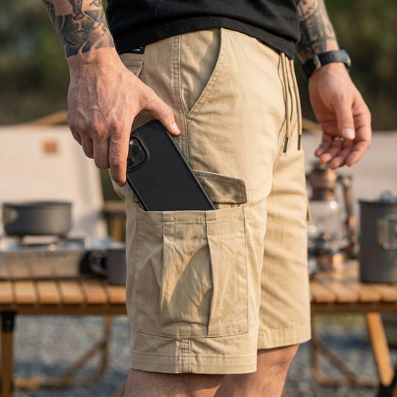 🔥 Top Ventes 2026 | Short Cargo Homme Décontracté | À Poches Multiples & Cordon 👖【-50%】
