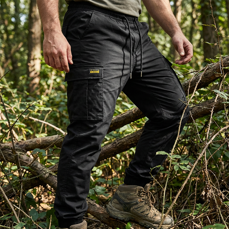 Pantalon cargo décontracté pour homme avec cordon de serrage