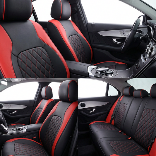 ✨ 60% DE RÉDUCTION ! 🚗 Housses de Siège Voiture Cuir 9 Pièces 2026 – Universelles, Sécurisées Airbag & Matelassées Luxe 💼