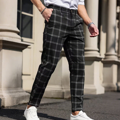 👖 60% DE RÉDUCTION ! ✨ Pantalon Slim à Carreaux pour Homme – Coupe Moderne, Tissu Confortable & Look Polyvalent 🔷