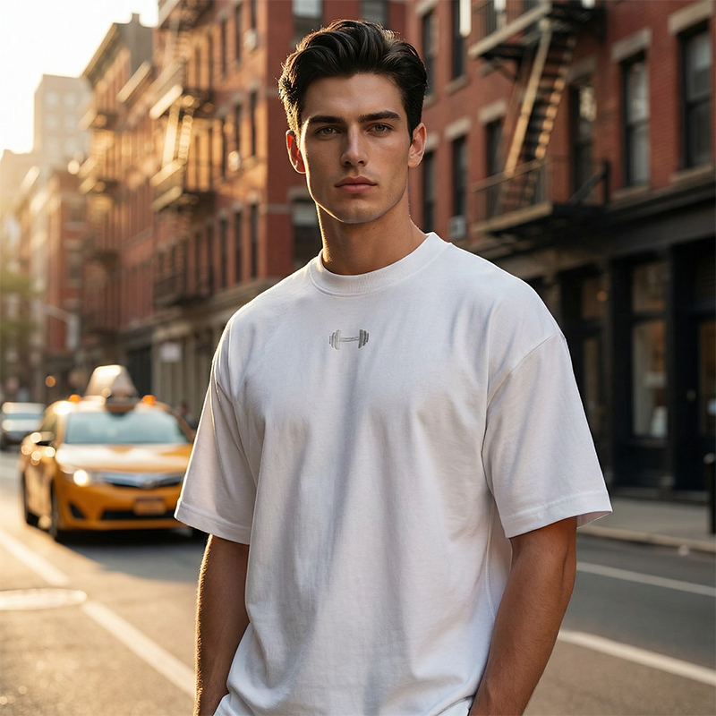 T-shirt oversize pour homme, pour la salle de sport et les loisirs