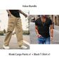 Pantalon cargo droit multi-poches pour homme