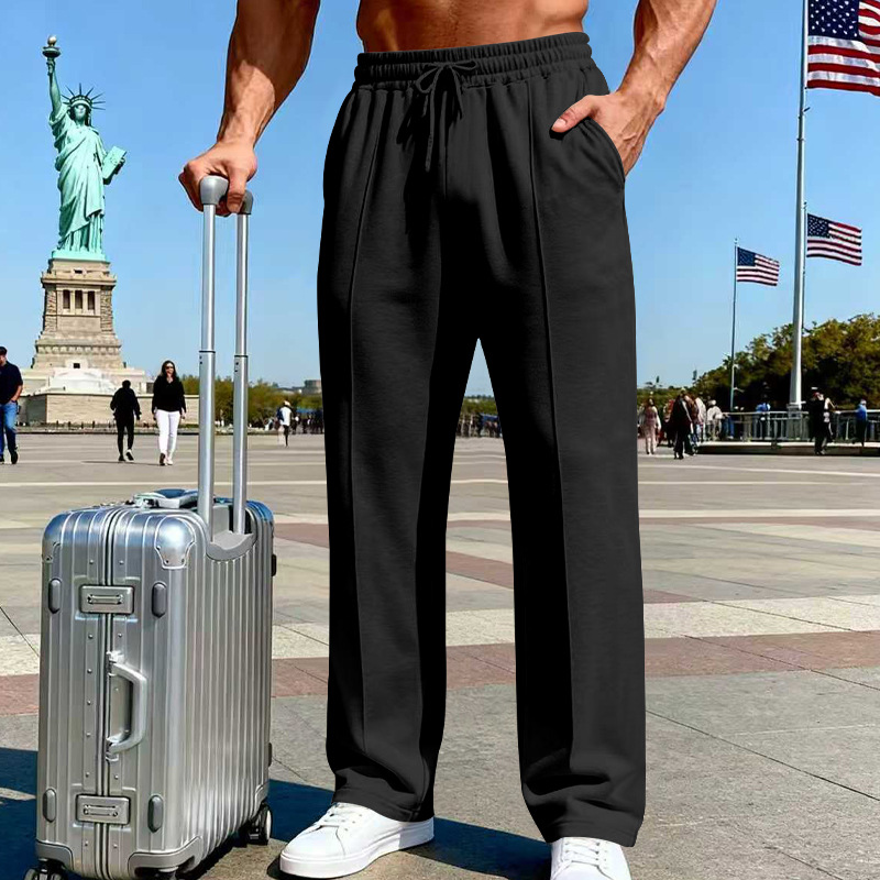 💨Pantalon Droit Homme ✅ Taille Élastique & Cordon Ajustable | Confort Décontracté 👖 -50% AUJOURD’HUI 🔥