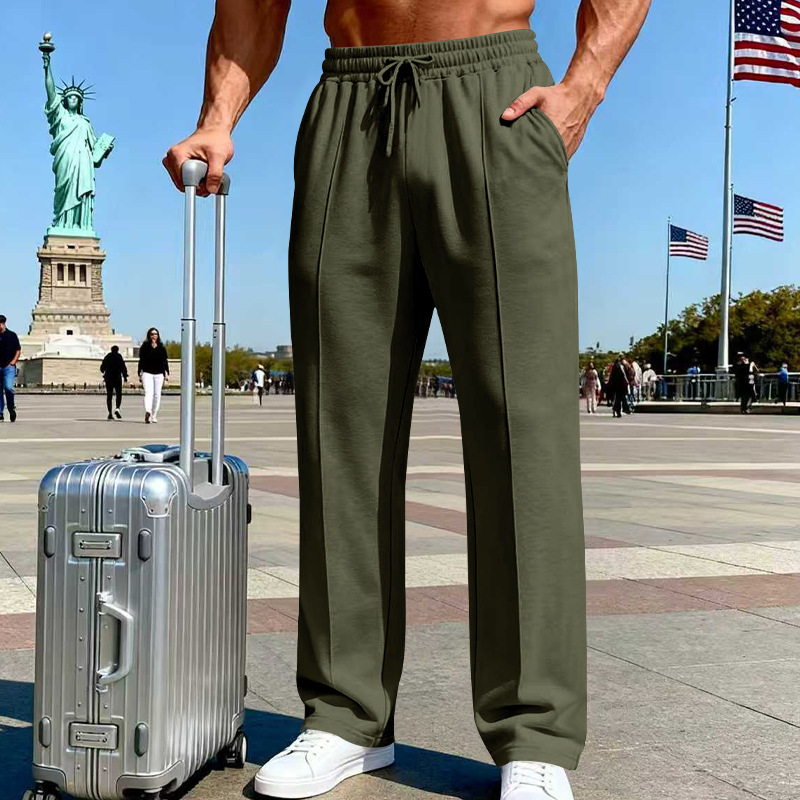 💨Pantalon Droit Homme ✅ Taille Élastique & Cordon Ajustable | Confort Décontracté 👖 -50% AUJOURD’HUI 🔥