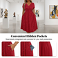 ⏰🔥OFFRE LIMITÉE : 50 % DE RÉDUCTION ! 💖Robe élégante femme à col V avec détail torsadé sur le devant