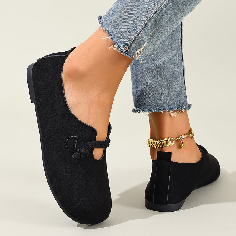 👞 50% DE RÉDUCTION! 🍂 Ballerines à Enfiler en Simili-Suède – Confort Toute la Journée, 2 Couleurs & Large Emboîtage Pour Un Style Décontracté ✨