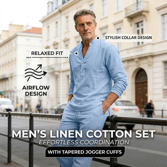 🥳SOLDES 2026🥳💞Plus de 50 000 exemplaires vendus !💥👴👕Ensemble haut et pantalon décontracté pour homme – Col montant, coupe ample et poignets élastiqués ✨