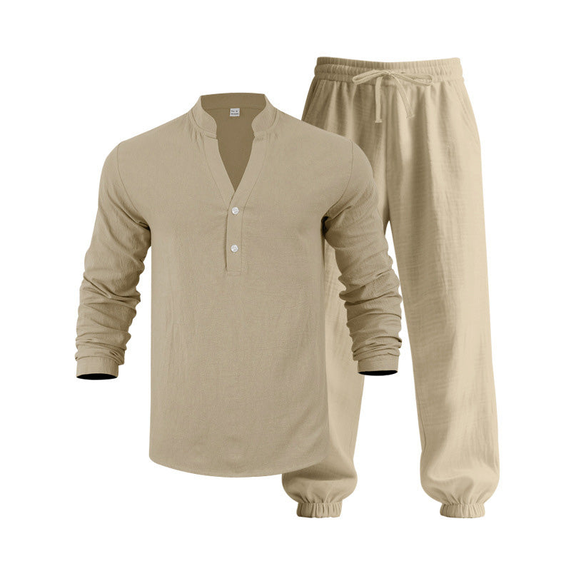 🥳SOLDES 2026🥳💞Plus de 50 000 exemplaires vendus !💥👴👕Ensemble haut et pantalon décontracté pour homme – Col montant, coupe ample et poignets élastiqués ✨