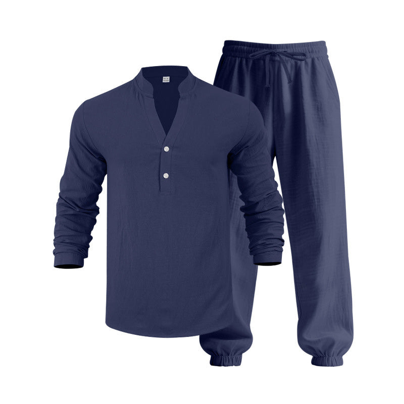 🥳SOLDES 2026🥳💞Plus de 50 000 exemplaires vendus !💥👴👕Ensemble haut et pantalon décontracté pour homme – Col montant, coupe ample et poignets élastiqués ✨