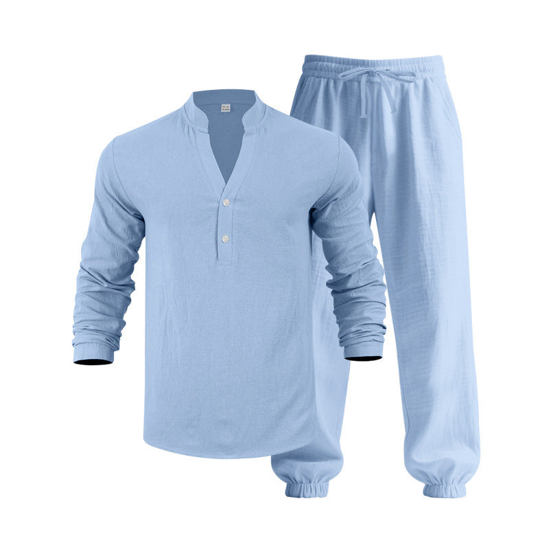 🥳SOLDES 2026🥳💞Plus de 50 000 exemplaires vendus !💥👴👕Ensemble haut et pantalon décontracté pour homme – Col montant, coupe ample et poignets élastiqués ✨